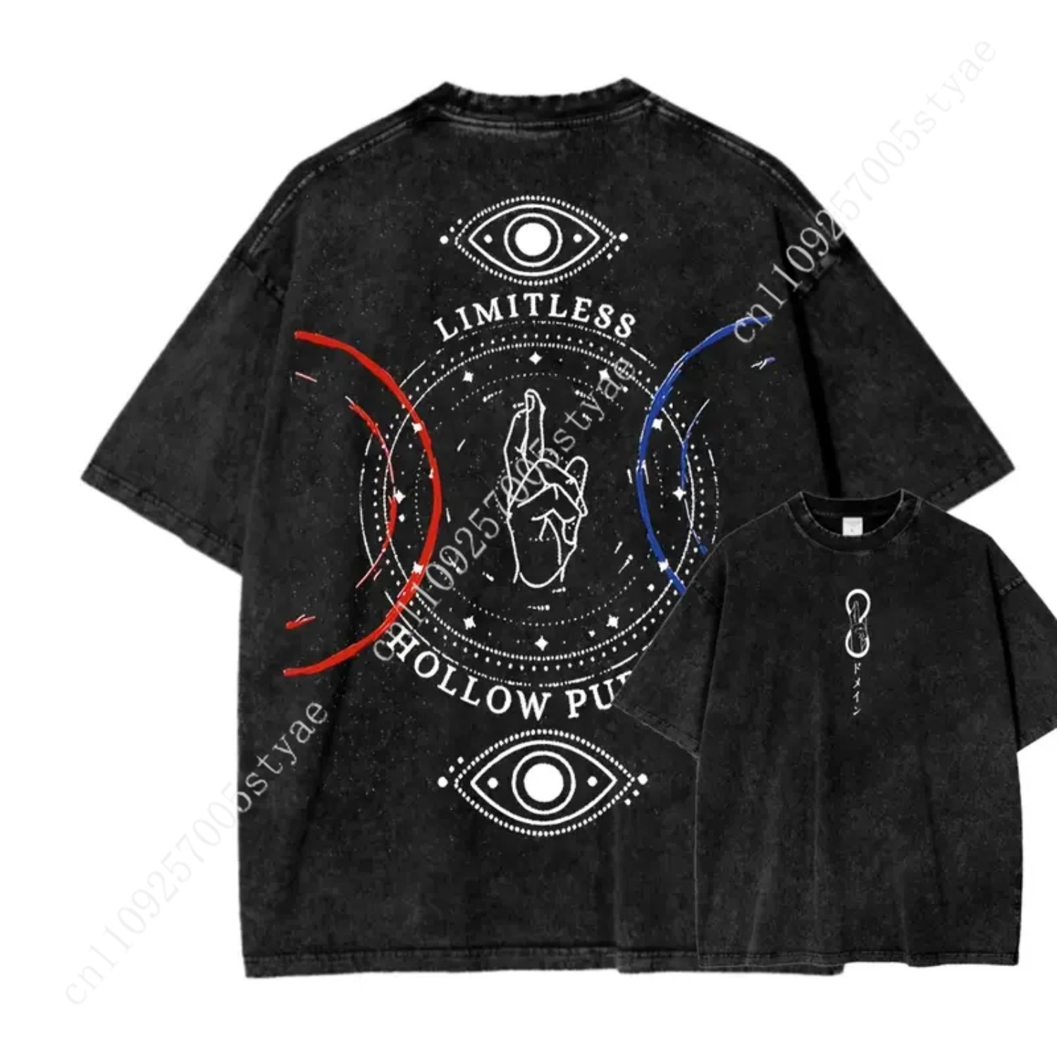 Summer Clothing Vintage - T-shirt con Stampa Anime Gojo Satoru,