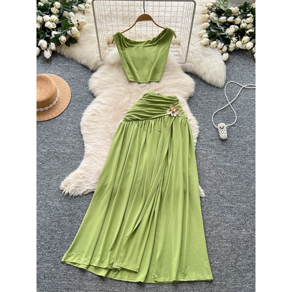 Summer Clothing Vintage - Chic vintage senza maniche diviso sottile