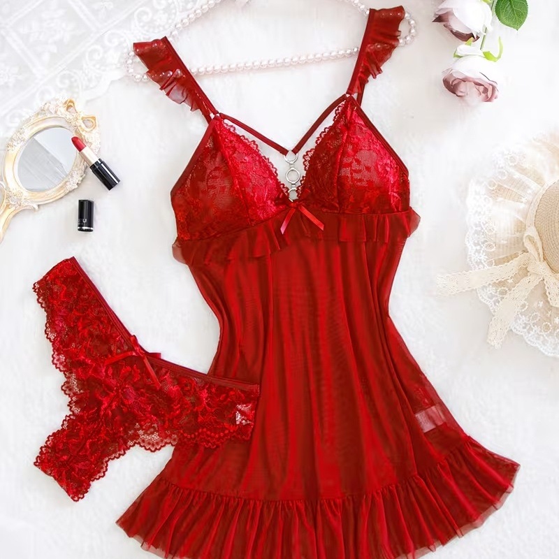 Summer Nights Clothing - Nuovo Set Lingerie Sexy Rosso 2026