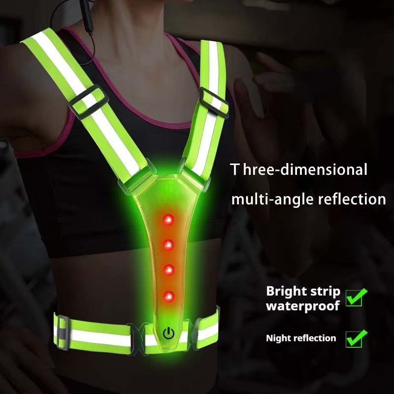 Summer Nights Clothing - Gilet da corsa a LED Cinghie