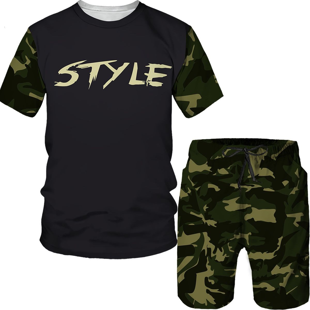Summer Clothing Outfits - Completi mimetici da uomo, t-shirt e