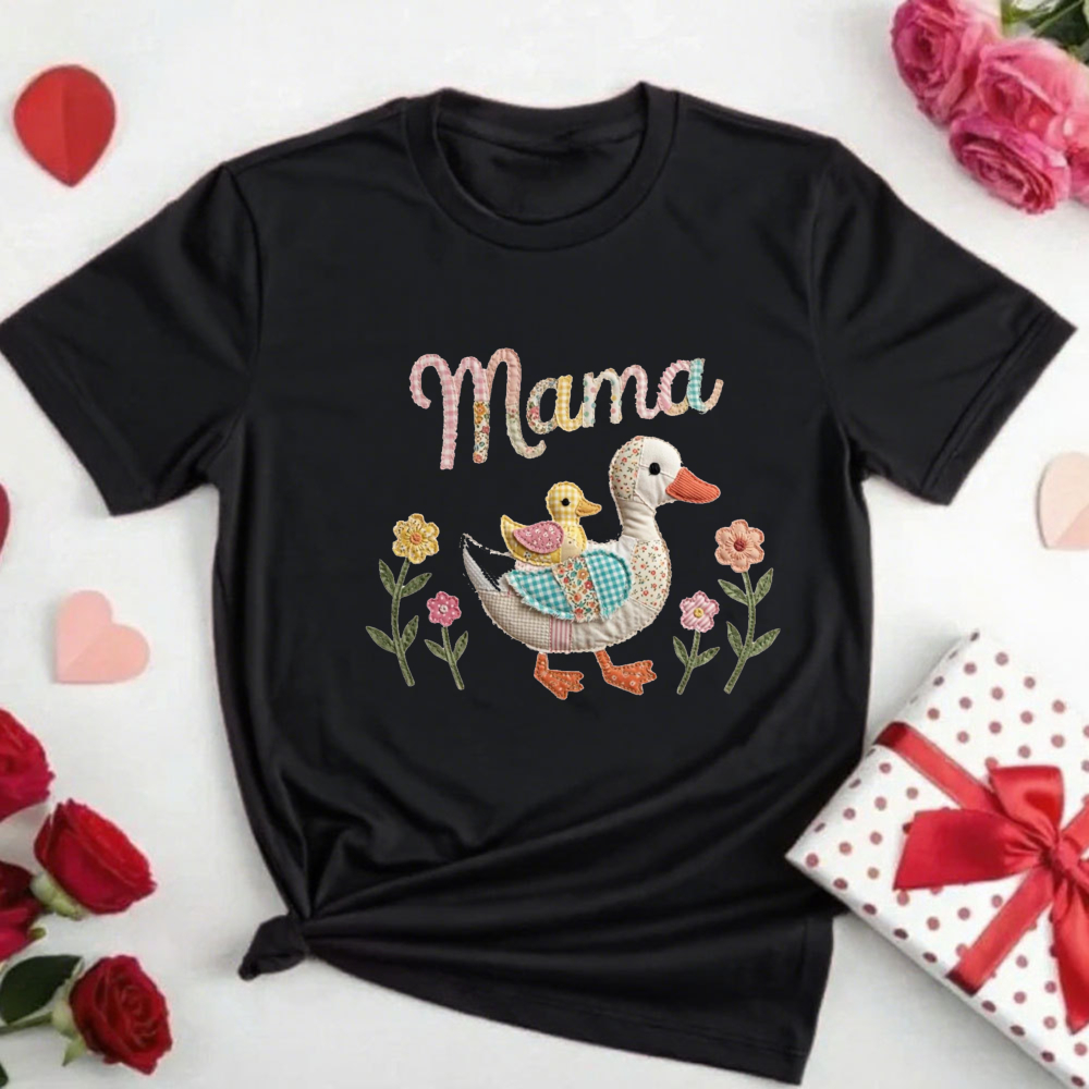 Summer Duck Clothing - T-Shirt Estiva da Donna con Patchwork