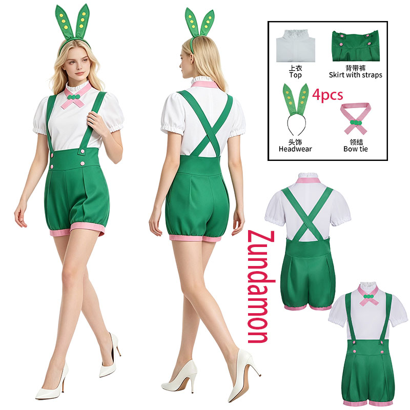 Romper Playsuit Women - Costume Cosplay WHH Anime Zundamon, Tuta