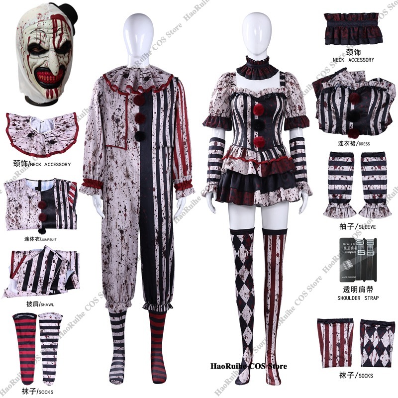 Nuovo Costume da Clown Terrifi - Romper Playsuit Women recensione e prezzo