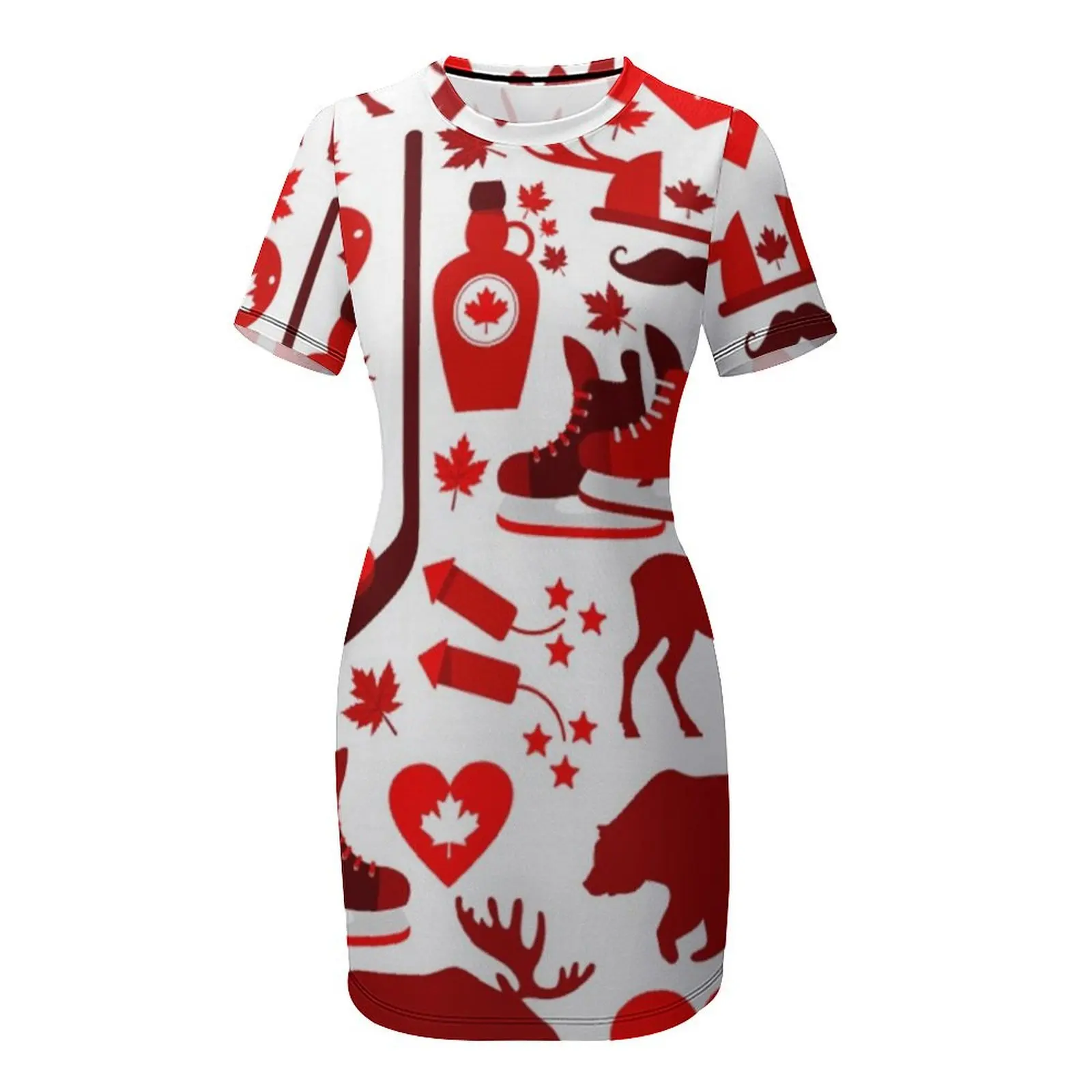 Abito a maniche corte con moti - Summer Clothing Women Canada recensione e prezzo