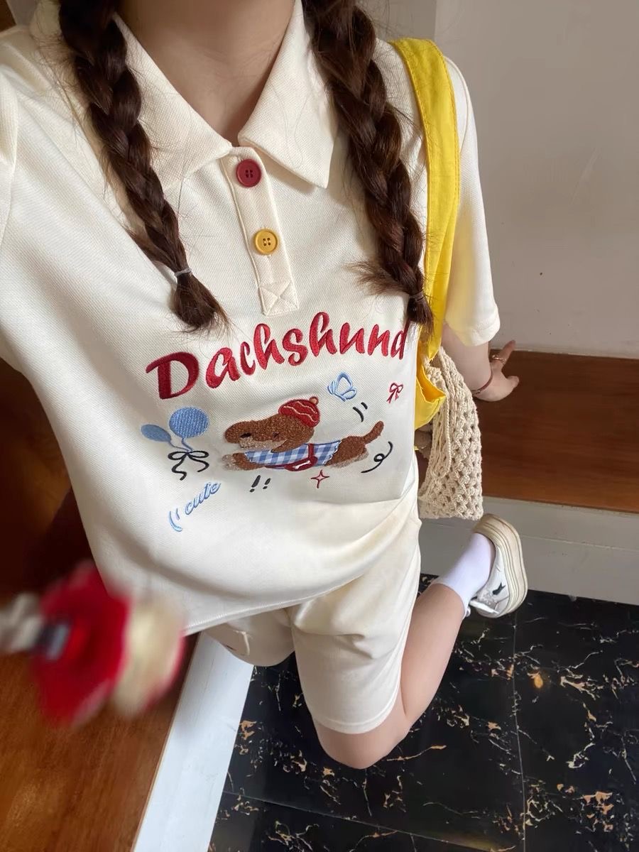 Polo stile giapponese con cane - Japan Summer Clothing Women recensione e prezzo
